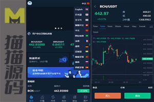 多语言交易所|12国语言|秒合约|申购|锁仓|K线完整|脚本最全|带教程|日夜模式